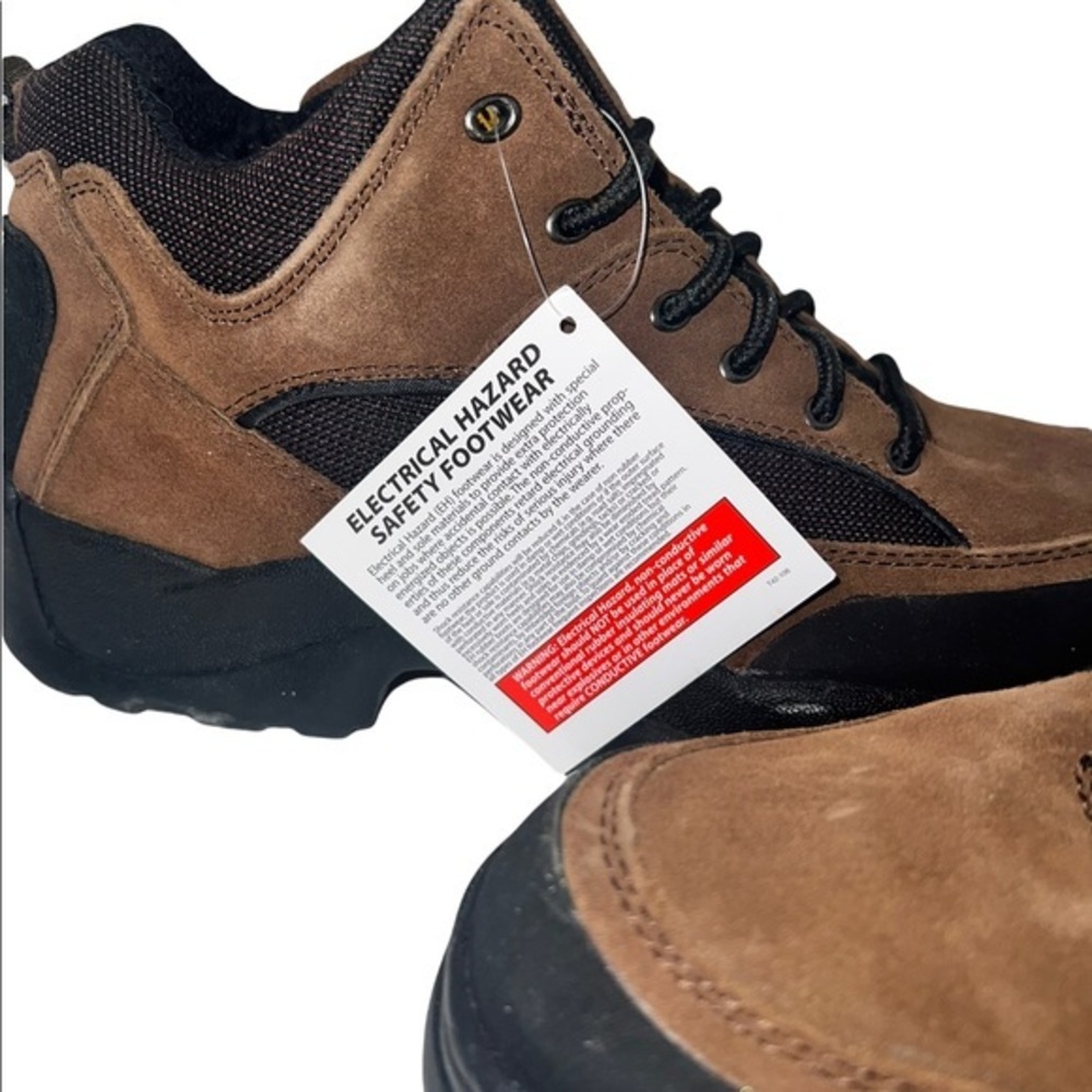 NEW Lehigh Brown Leather safety EH oil resistant work boots women 12.5 men 10.5 - Picture 4 of 12